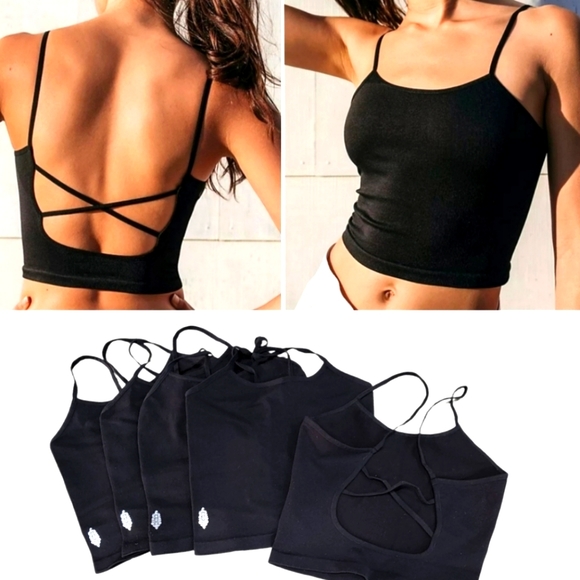 Free People Tops - New Free People Strappy Back Tighten Up Tank, with Logo M/L